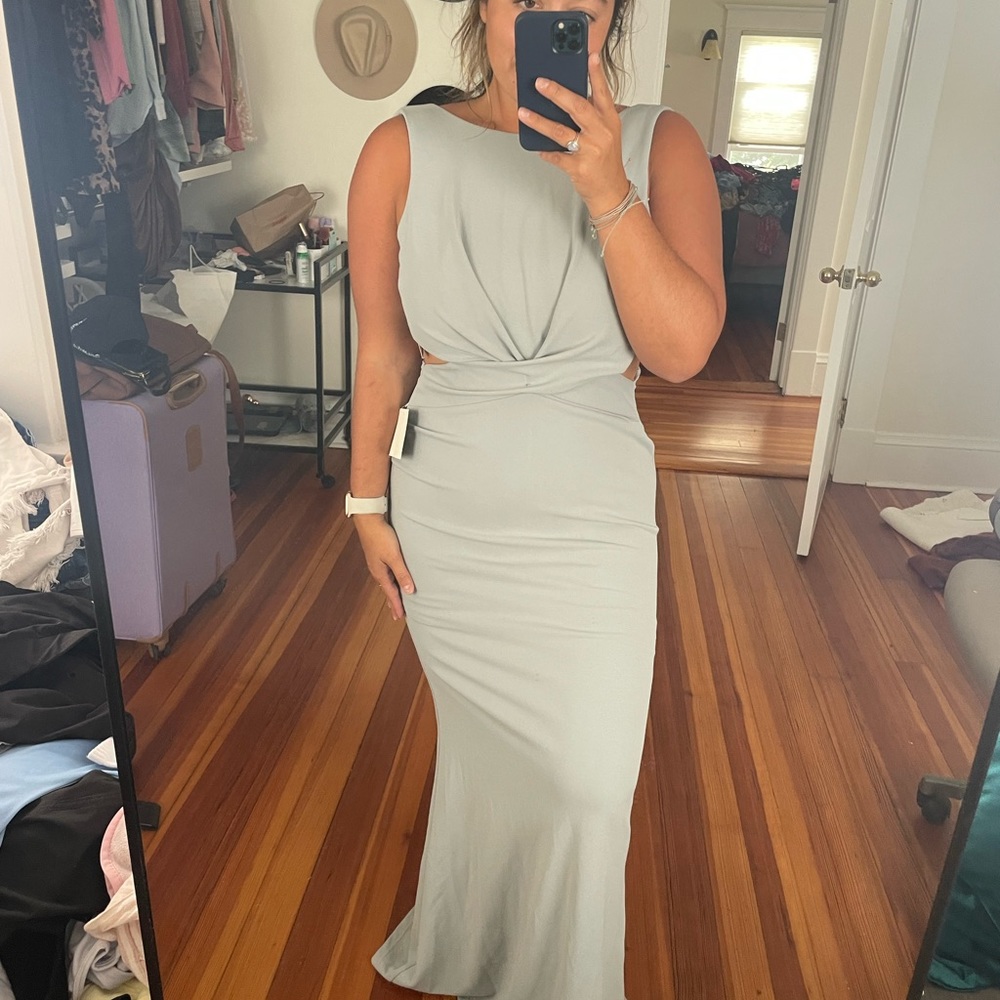 LULUS Floor length fitted wedding guest dress